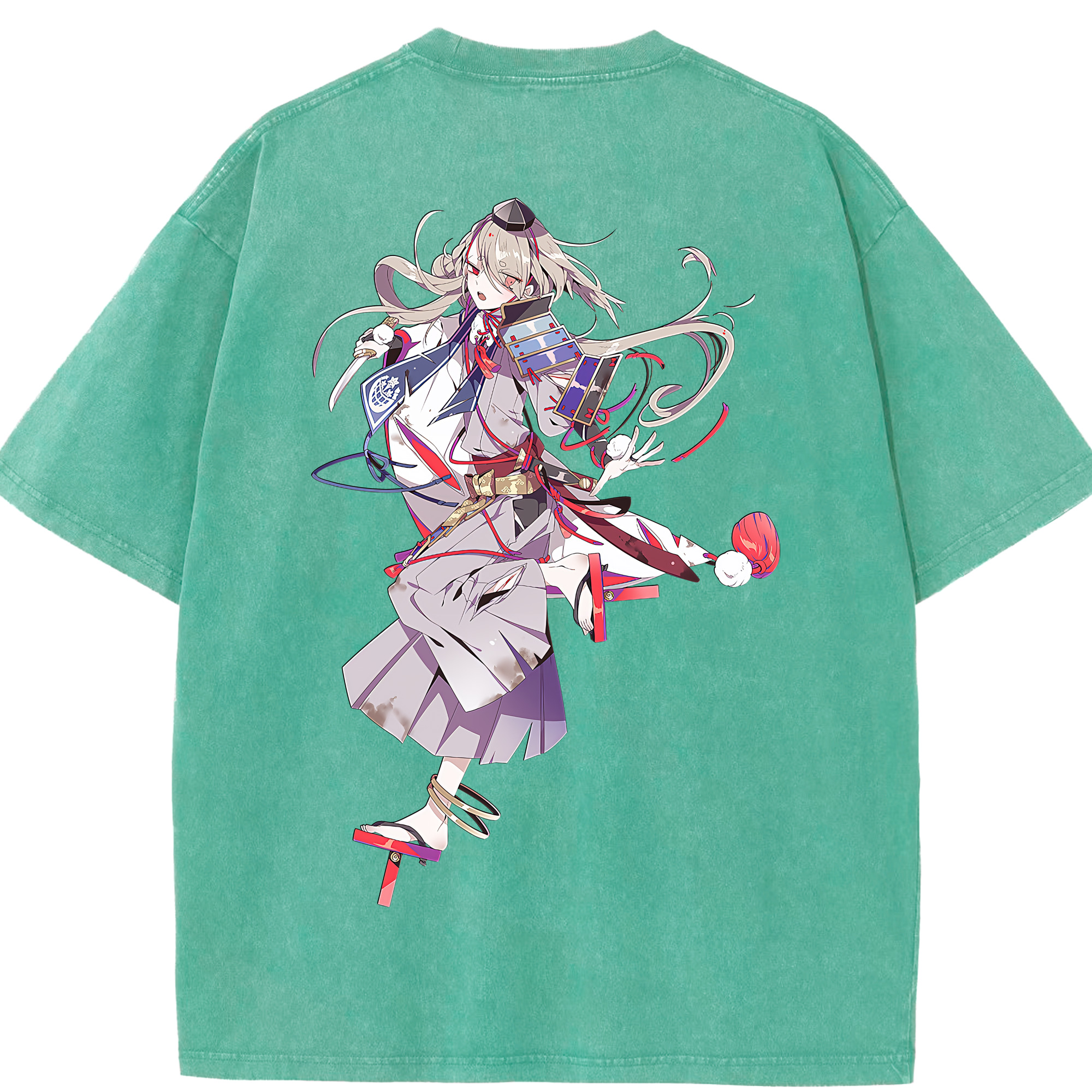 （画像用） 刀剣乱舞 Touken Ranbu 綿100% ヴィンテージ風 半袖Tシャツ（背面プリント）